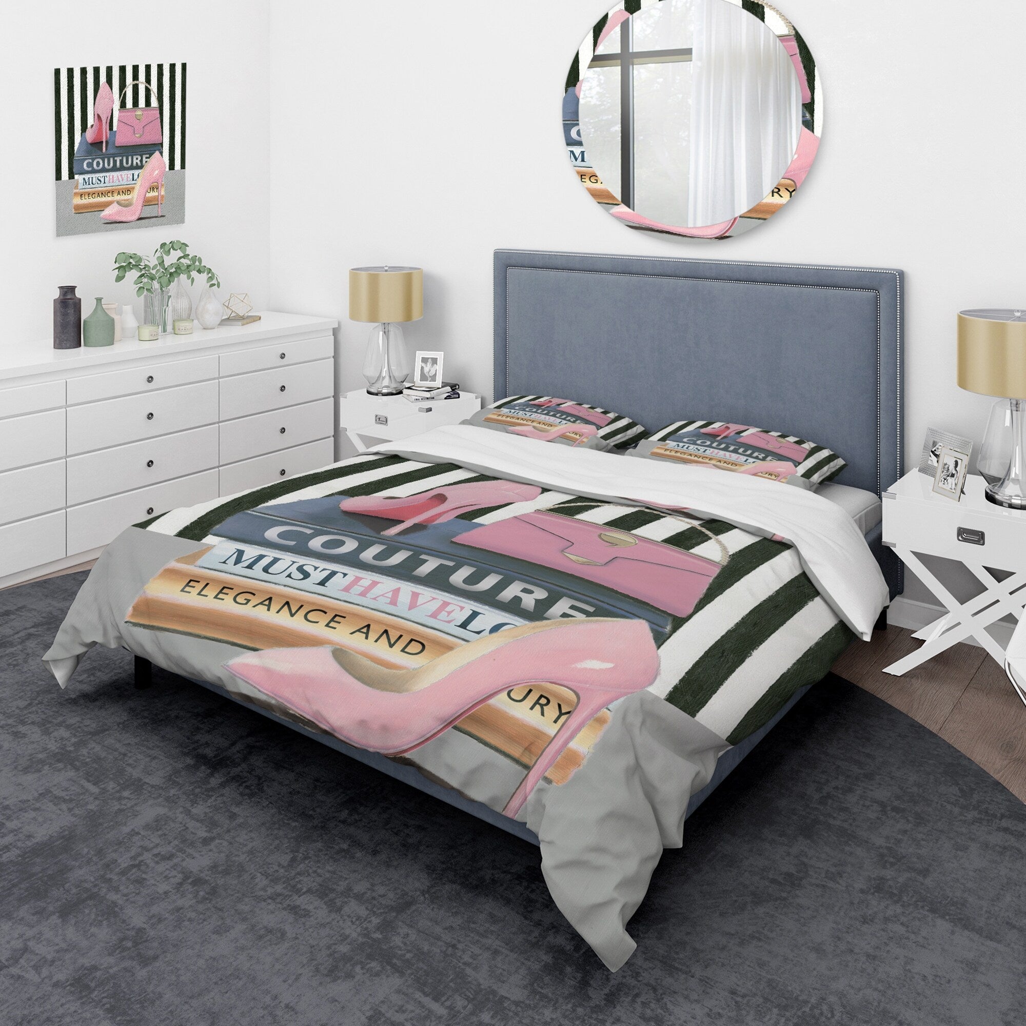 Designart Glam Fashion High Heels Vii Glam Bedding Set Duvet Cover Shams