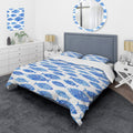 Designart Pattern With Fishes Nautical Coastal Bedding Set Duvet Cover Shams