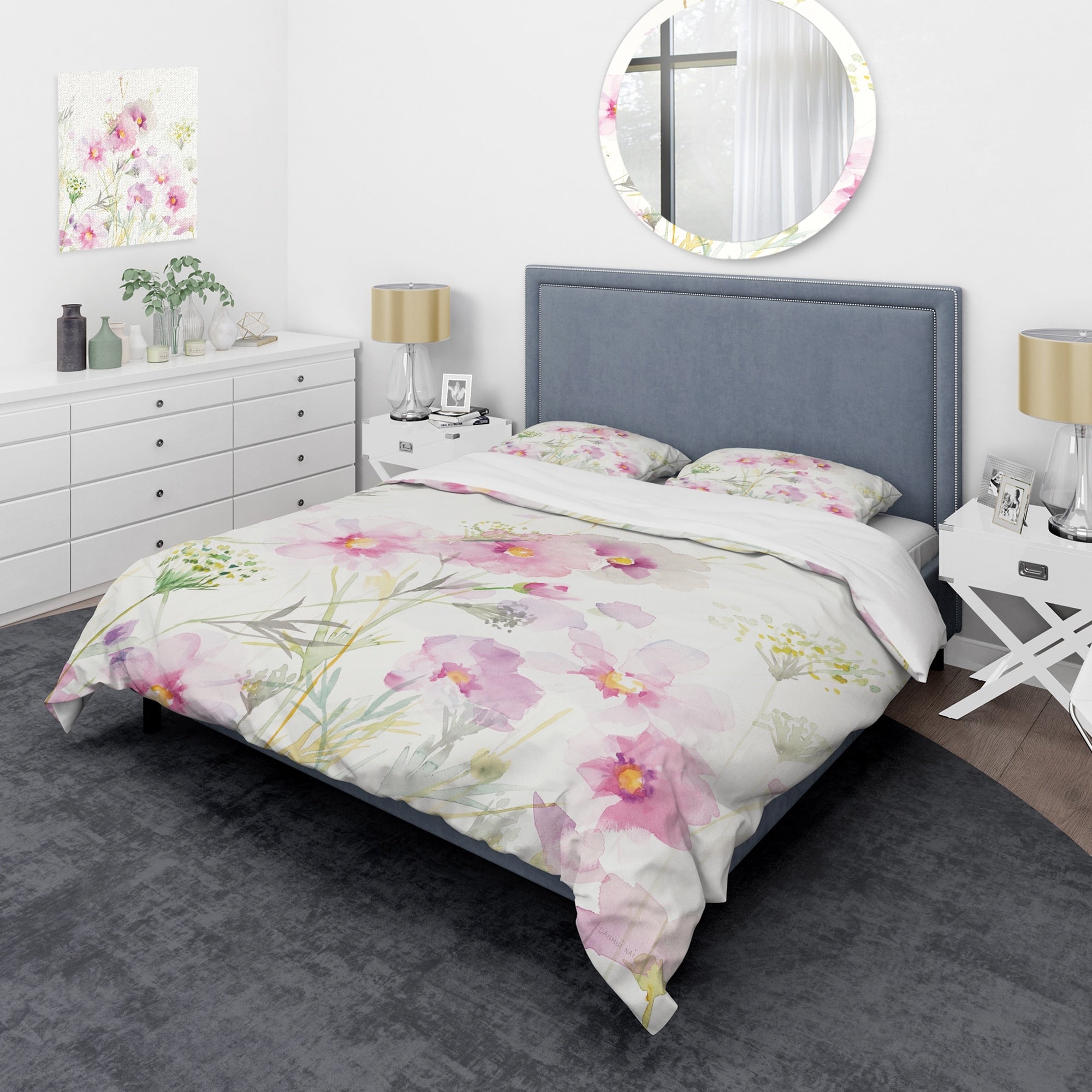 Designart Shabby Flower Iv Shabby Bedding Set Duvet Cover Shams