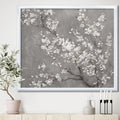 Designart White Cherry Blossoms Ii Traditional Framed Art Print