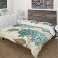 Designart Butterfly Blue Garden I Cottage Bedding Set Duvet Cover Shams