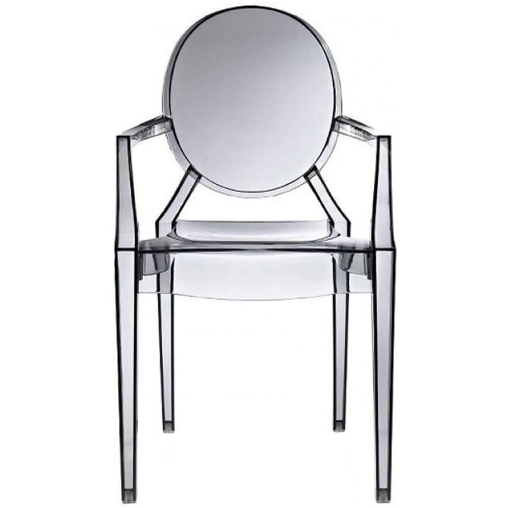 2Xhome Set Of Two 2 Clear Modern Plastic Armchairs Made From Polycarbonate Plastic Chair