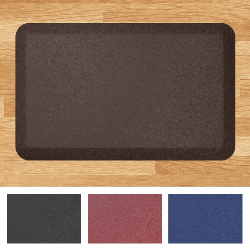 Designer Comfort Leather Grain Anti Fatigue 20 X 32 Inch Floor Mat