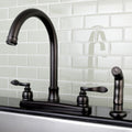 Designer Oil Rubbed Bronze Kitchen Faucet With Side Sprayer