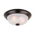 Designers Fountain 1257S Orb Al 2 Light 11.25 Flush Mount With Alabaster Glass Shade Oil Rubbed Bronze N A