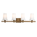 Designers Fountain 87904 Hyde Park 4 Light 32 Wide Bathroom Vanity Light With Seedy Glass Shade N A