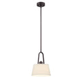 Designers Fountain 88530 Studio 9 Wide 1 Light Pendant With Off White Fabric Shade