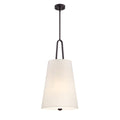 Designers Fountain 88553 Studio 15 Wide 3 Light Pendant With Off White Fabric Shade N A