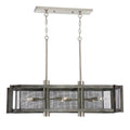 Designers Fountain 89338 Baxter 6 Light 35 Wide Single Tier Billiard Chandelier With Black Mesh Shade Weathered Iron N A