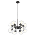 Designers Fountain 912812 Meridian 12 Light 24 1 2 Wide Chandelier With Glass Shades Satin Bronze N A