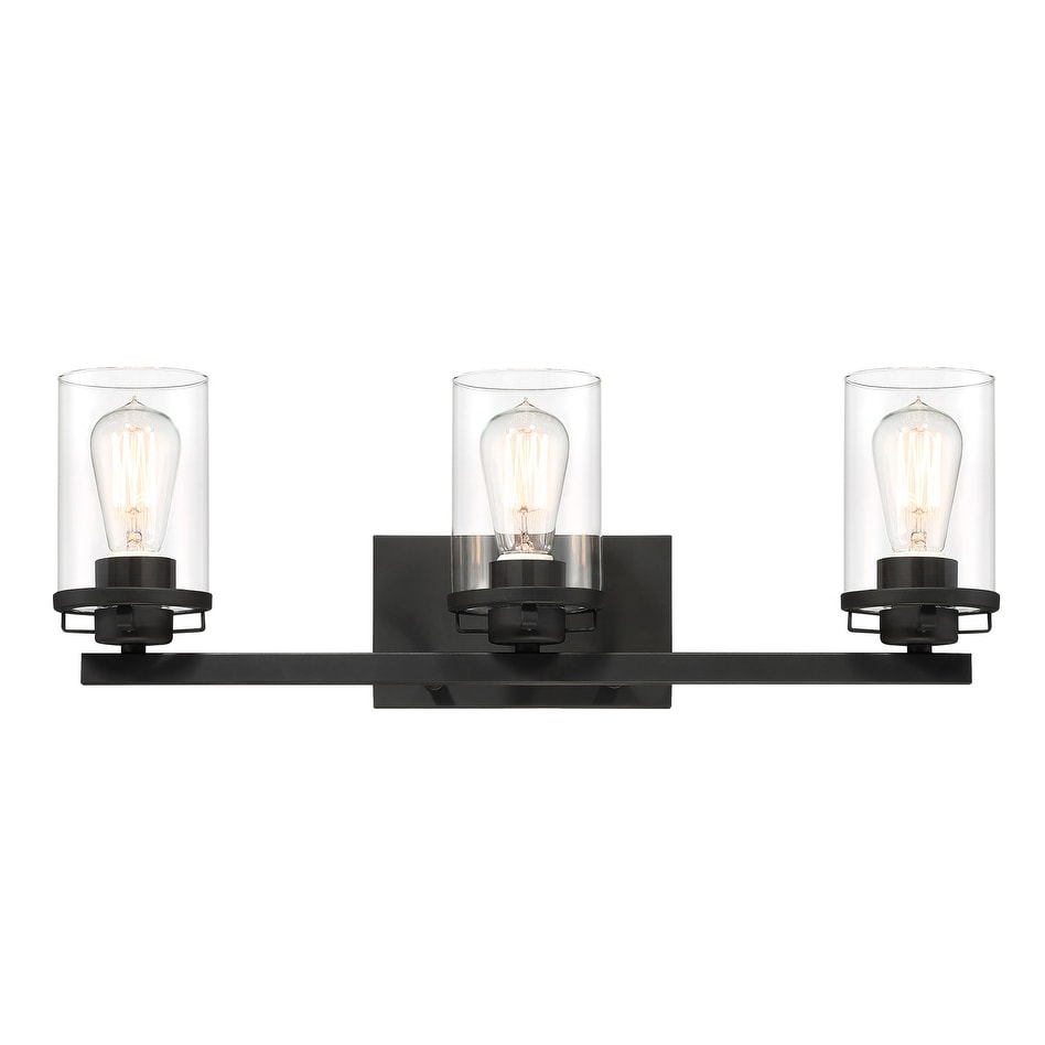 Designers Fountain 93303 Jedrek 3 Light 24 Wide Bathroom Vanity Light Black N A