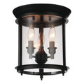 Desire Collection 3 Light Oil Rubbed Bronze Finish Stainless Steel Flush Mount