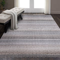 Desire Collection Abstract Brown Grey Area Rug