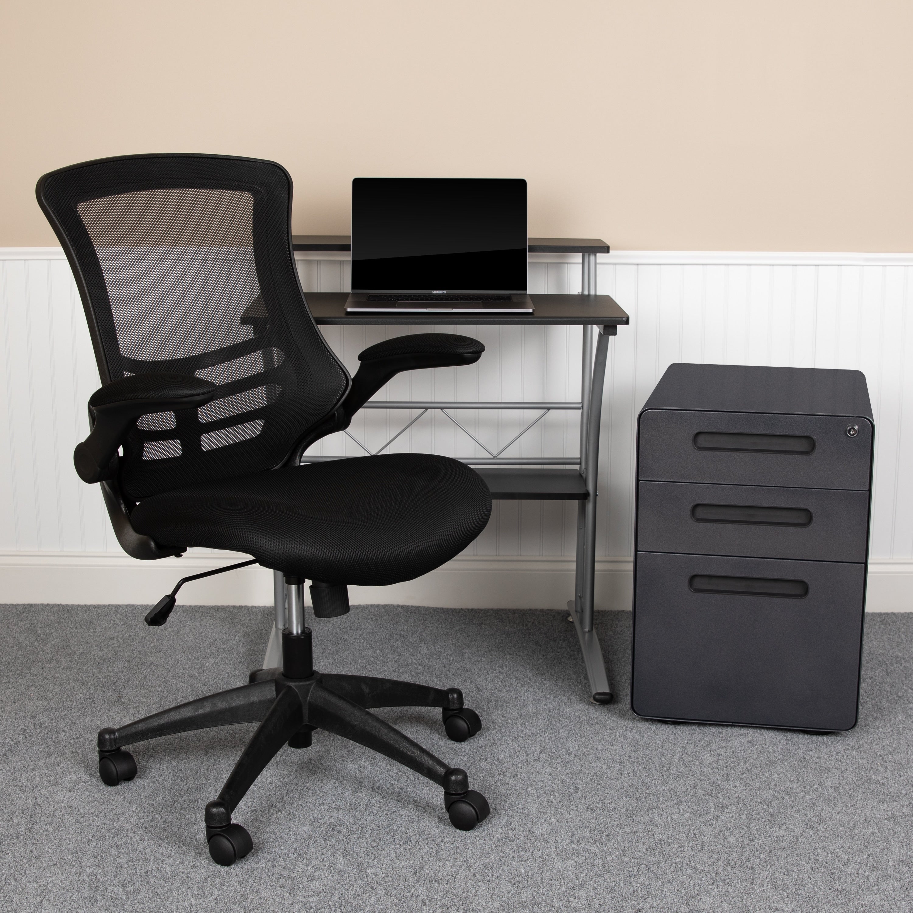 Desk Chair Cabinet Set