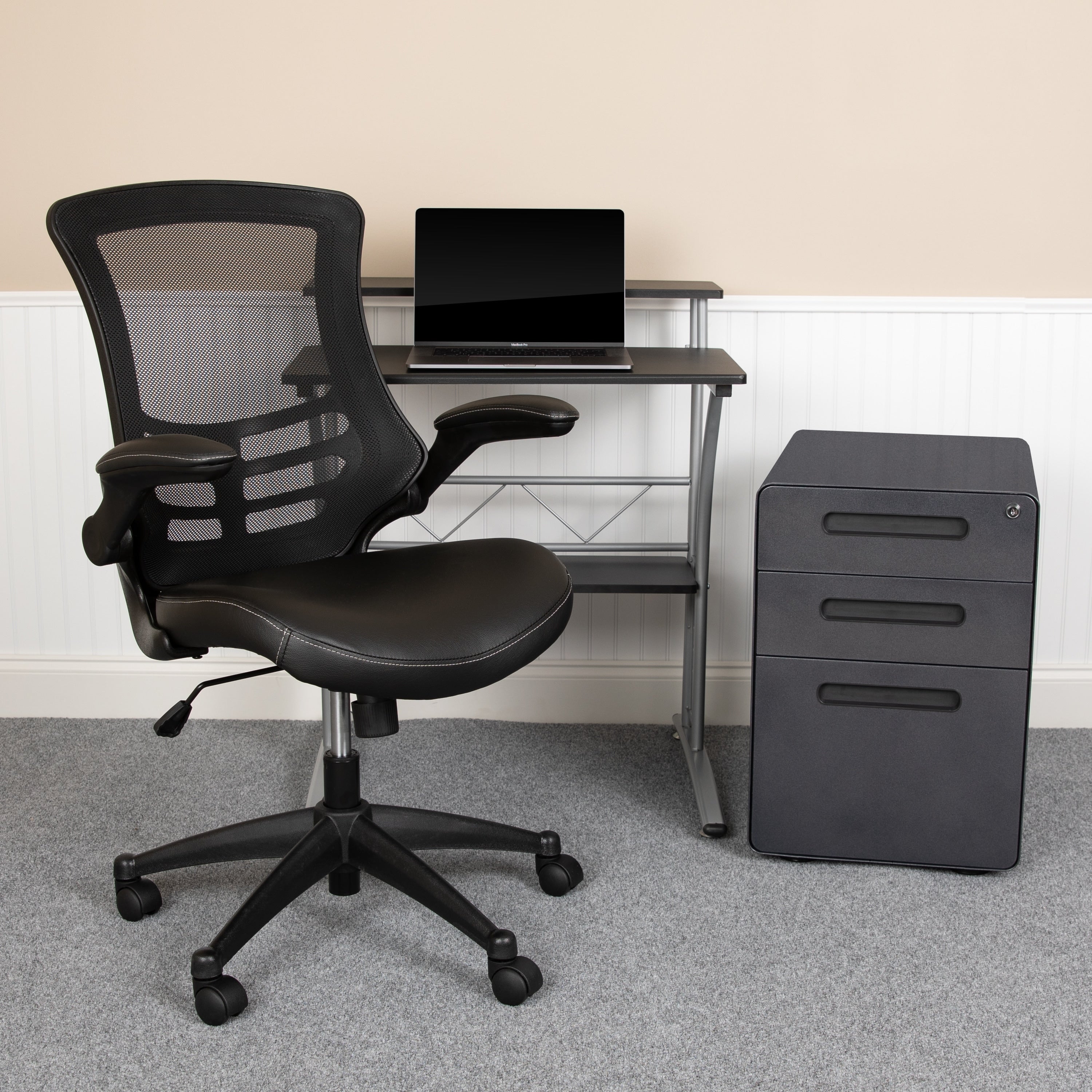 Desk Chair Cabinet Set
