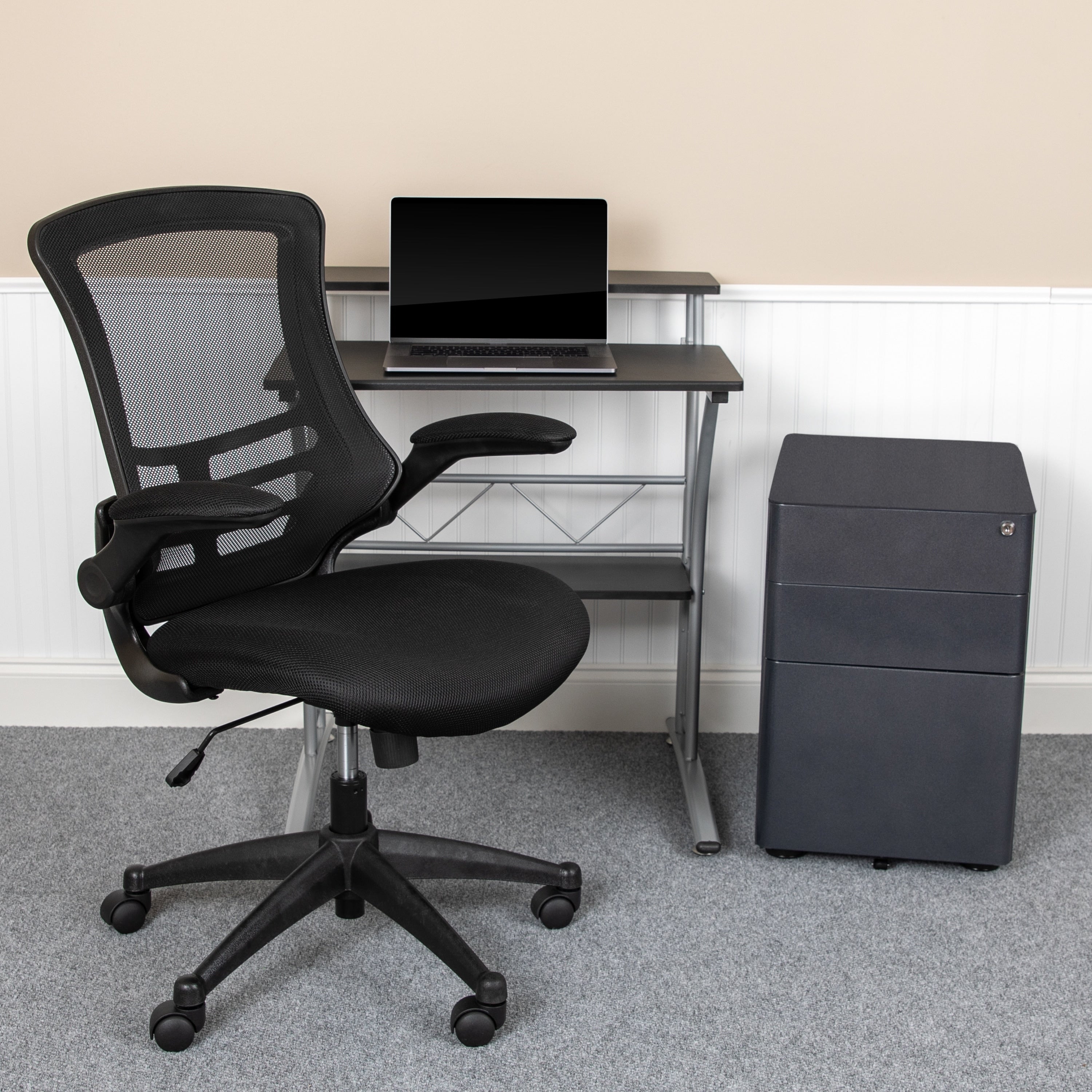 Desk Chair Cabinet Set