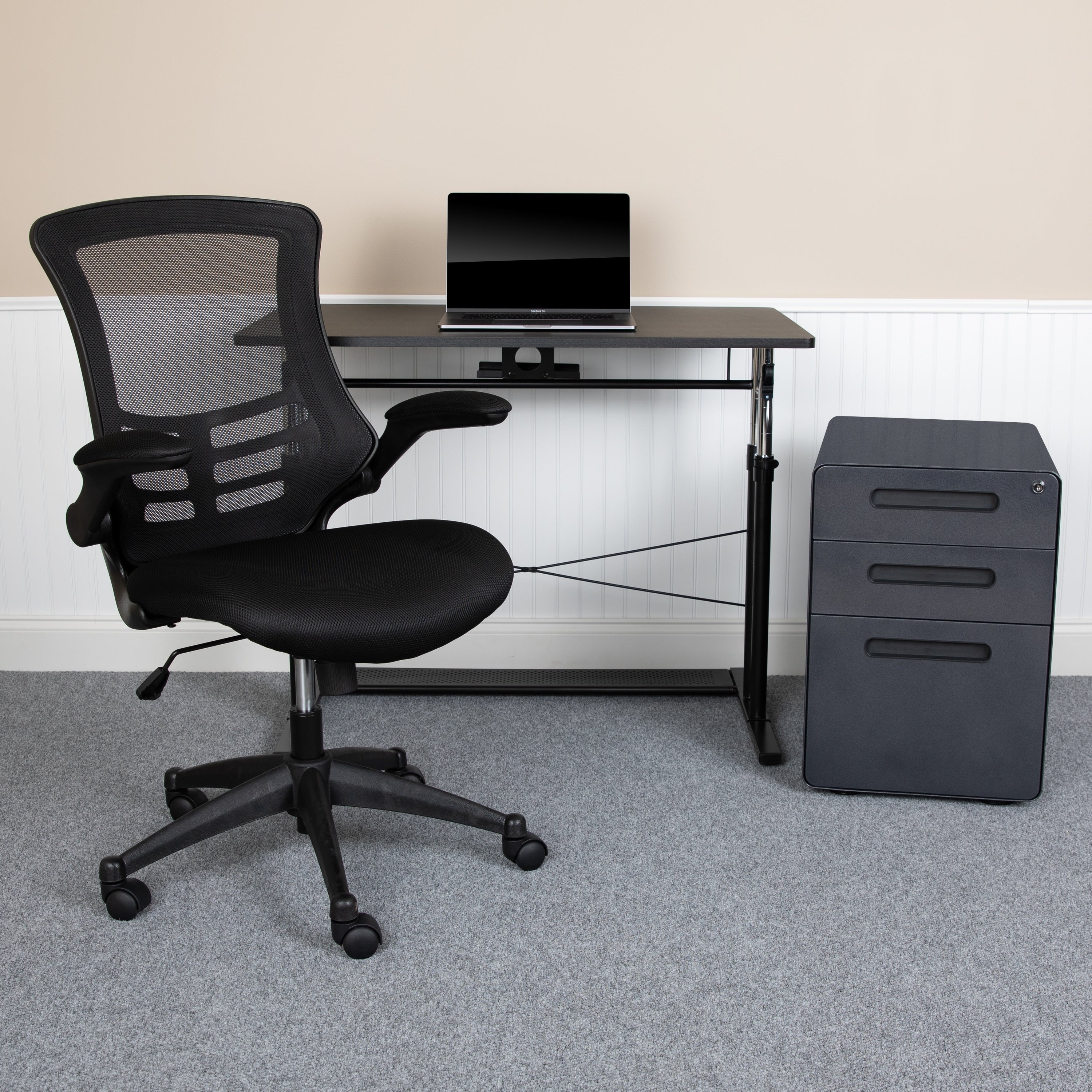 Desk Chair Cabinet Set