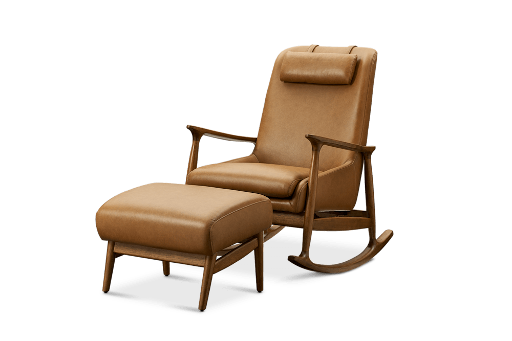 Desmond Rocking Armchair with Ottoman