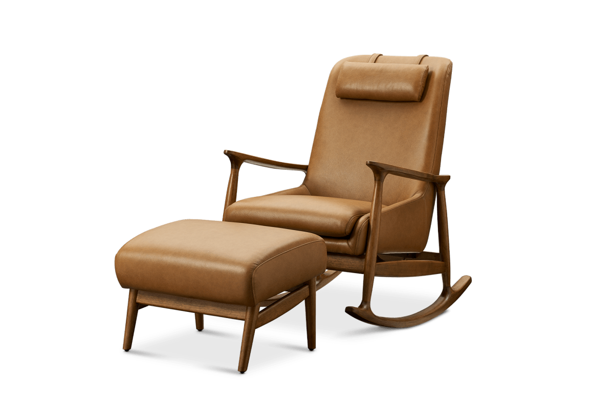 Desmond Rocking Armchair with Ottoman