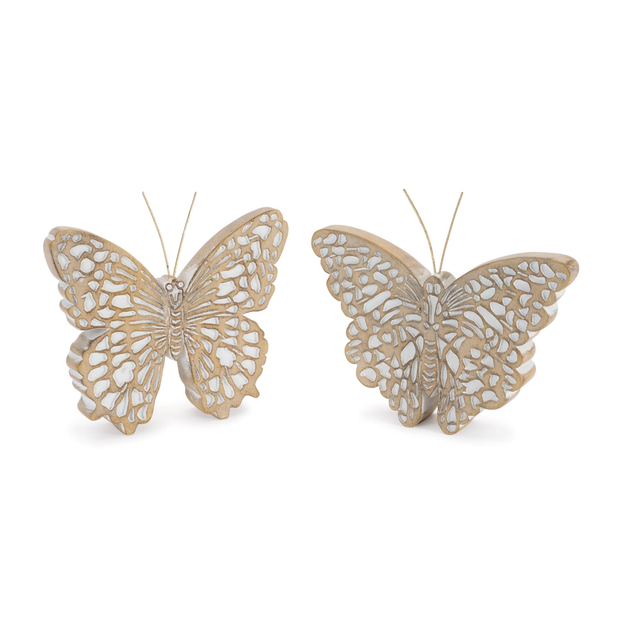 Detailed Butterfly Shelf Sitter Set Of 2