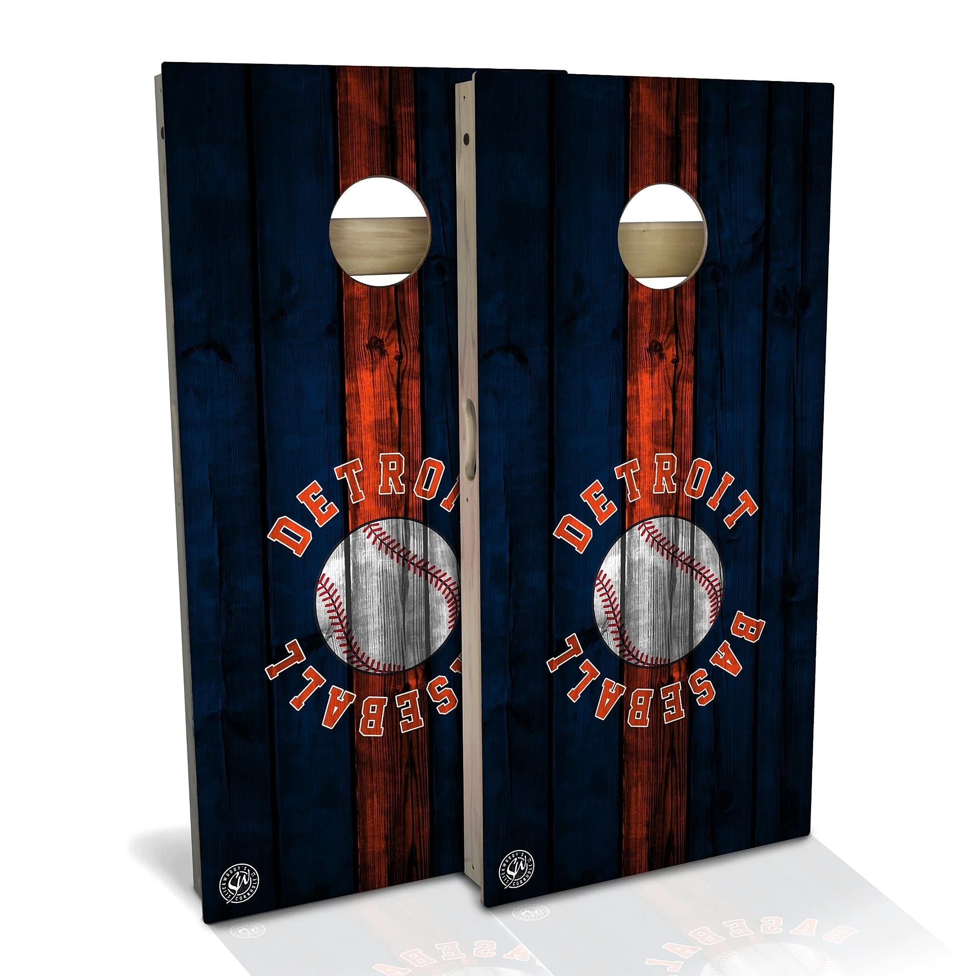 Detroit Baseball Cornhole Set Choose Your Size Accessories