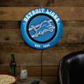 Detroit Lions Led Metal Lit Wall Sign Decor