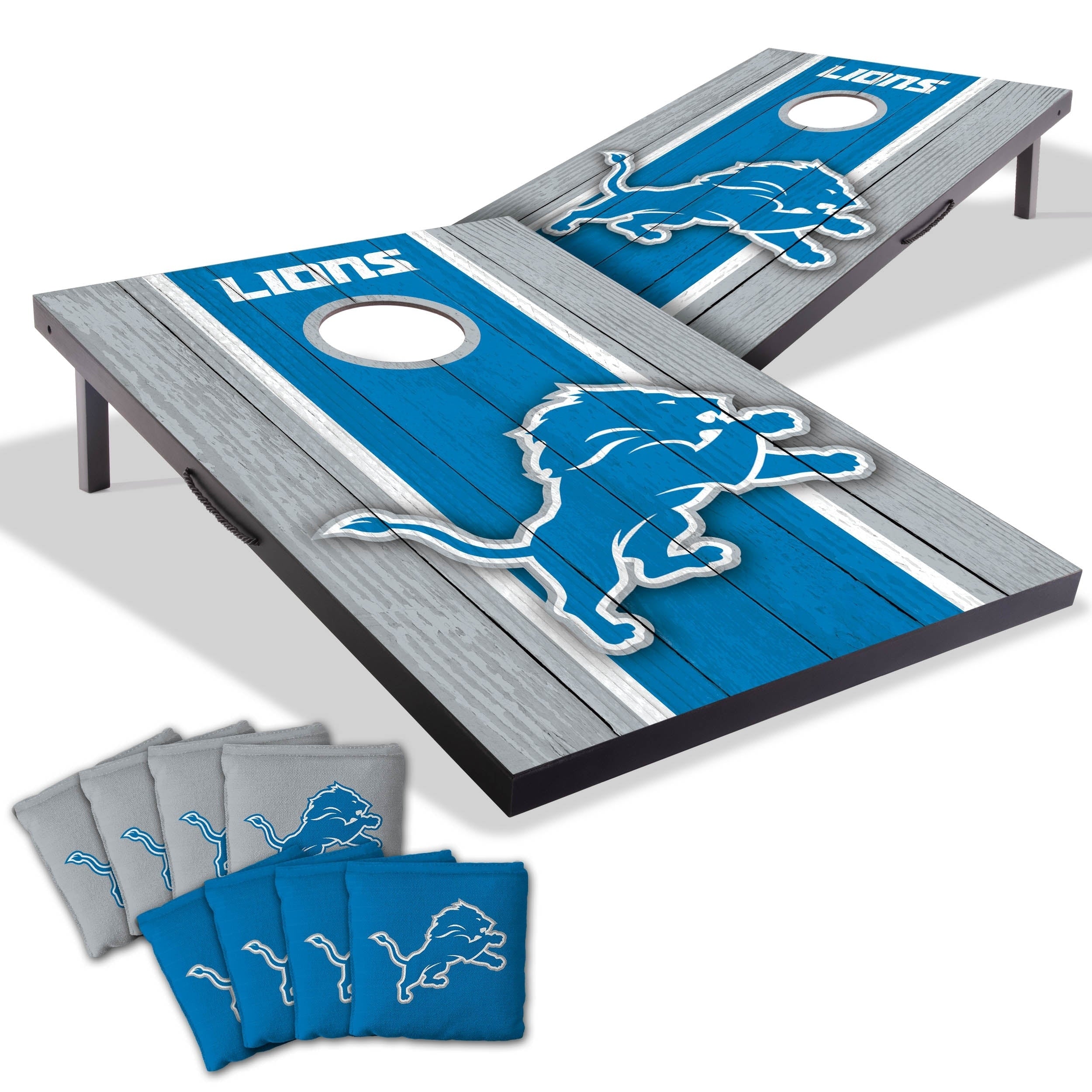 Detroit Lions Nfl Compact 2X3 Tailgate Cornhole Board Set