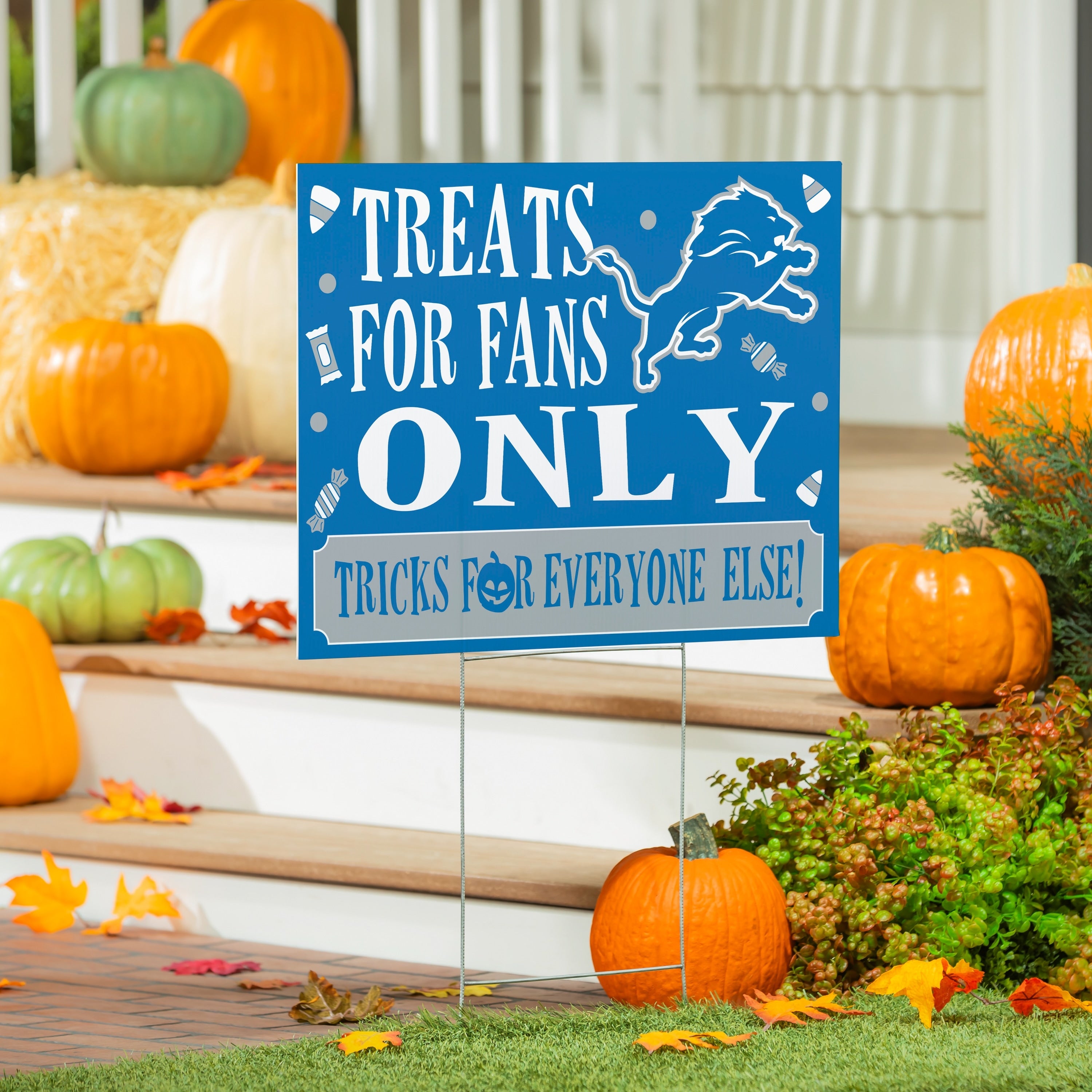 Detroit Lions Yard Sign Halloween Treats For Fans