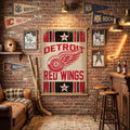 Detroit Red Wings Canvas Wall Tapestry