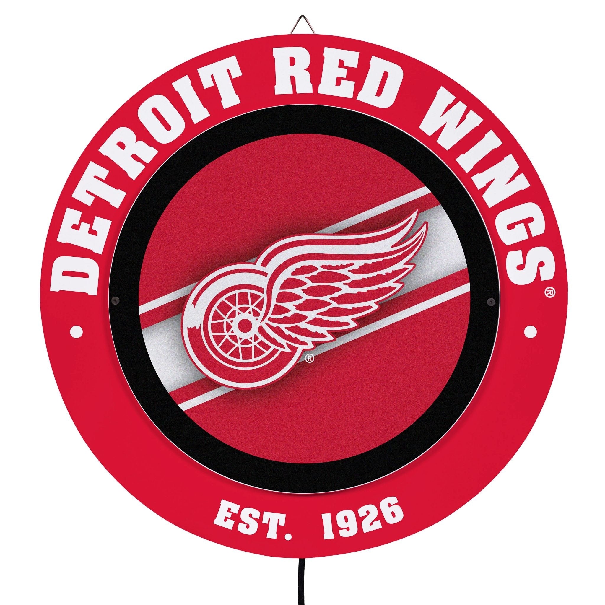 Detroit Red Wings Led Metal Lit Wall Sign Decor