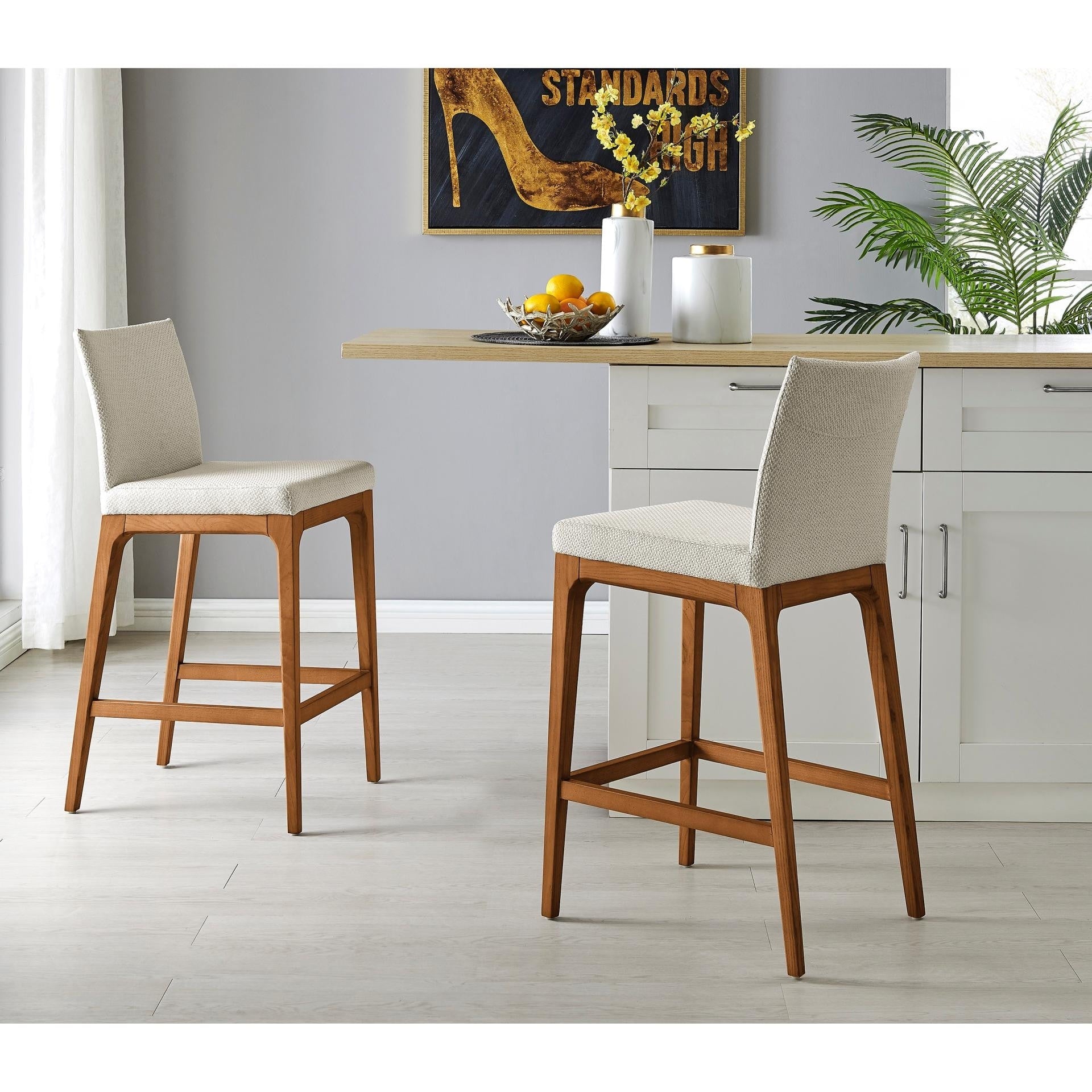 Devon Fabric Counter Stool Set Of 2