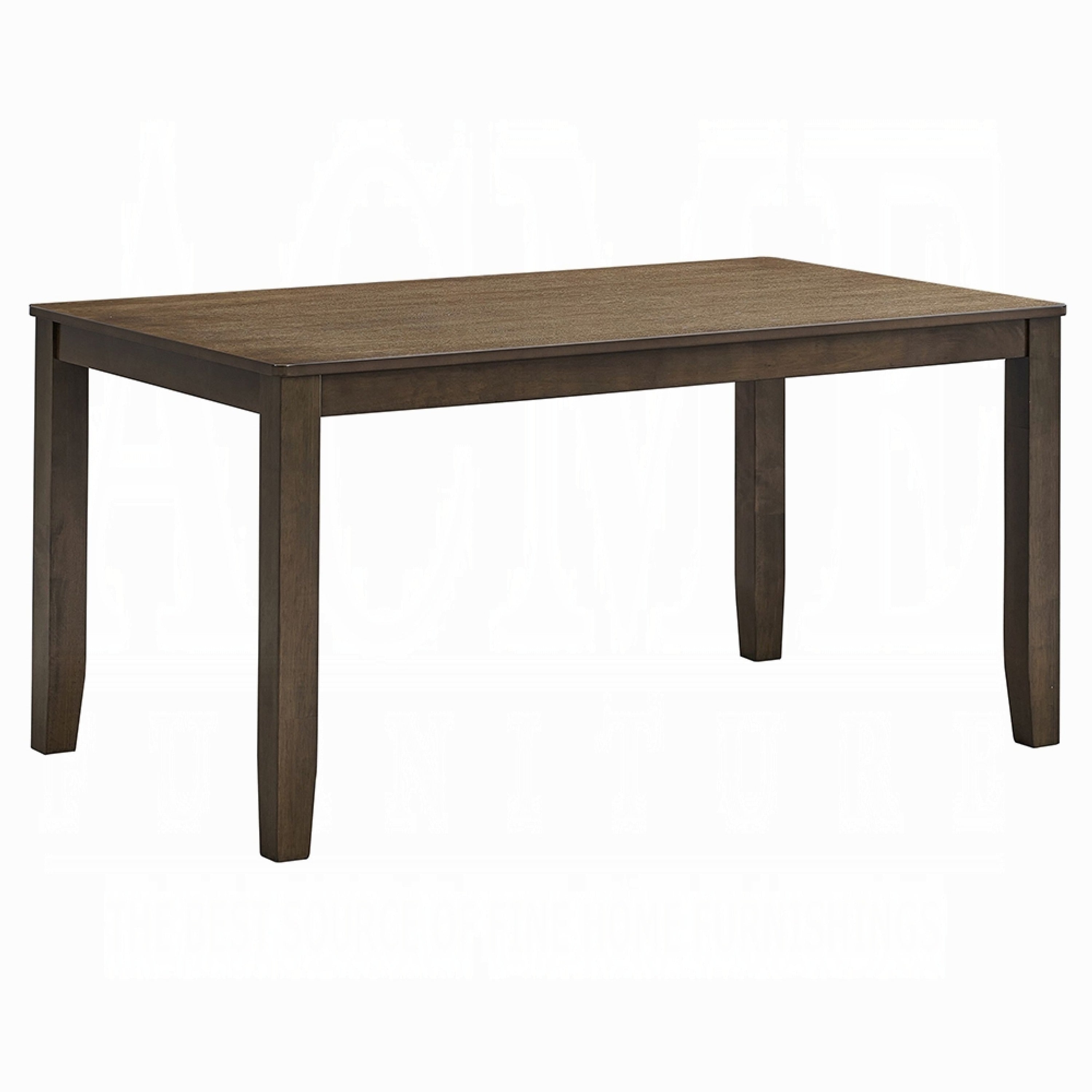 Dexy Dining Table 59 Inch Rectangular Top Farmhouse Walnut Brown