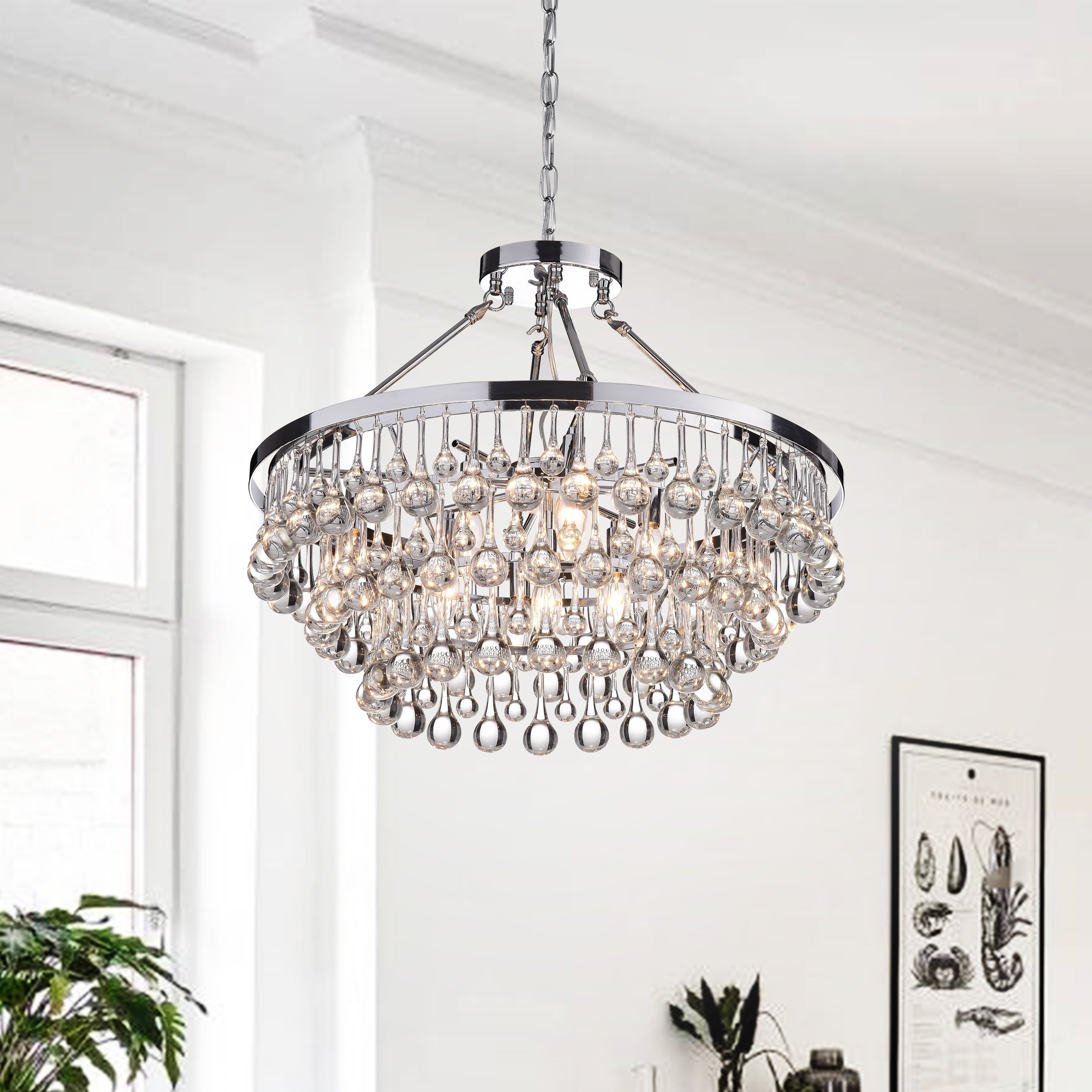 Silver Orchid Niese 9 Light Chandelier