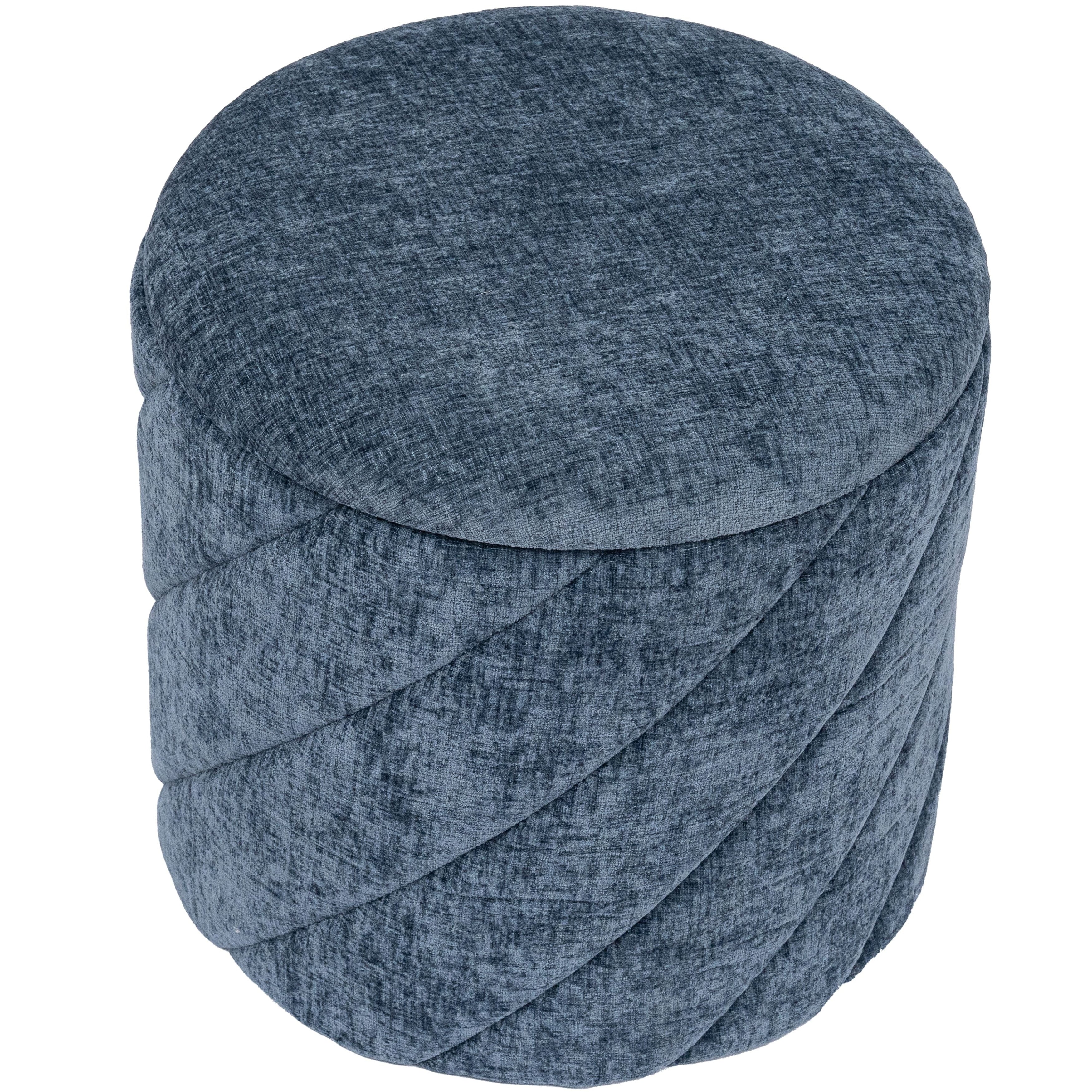Diagonal Tufted Foldable Storage Ottoman With Reversible Lid