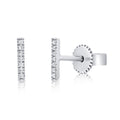 Joelle 14K White Gold Diamond 1 10 Ct Tdw Bar Stud Earring