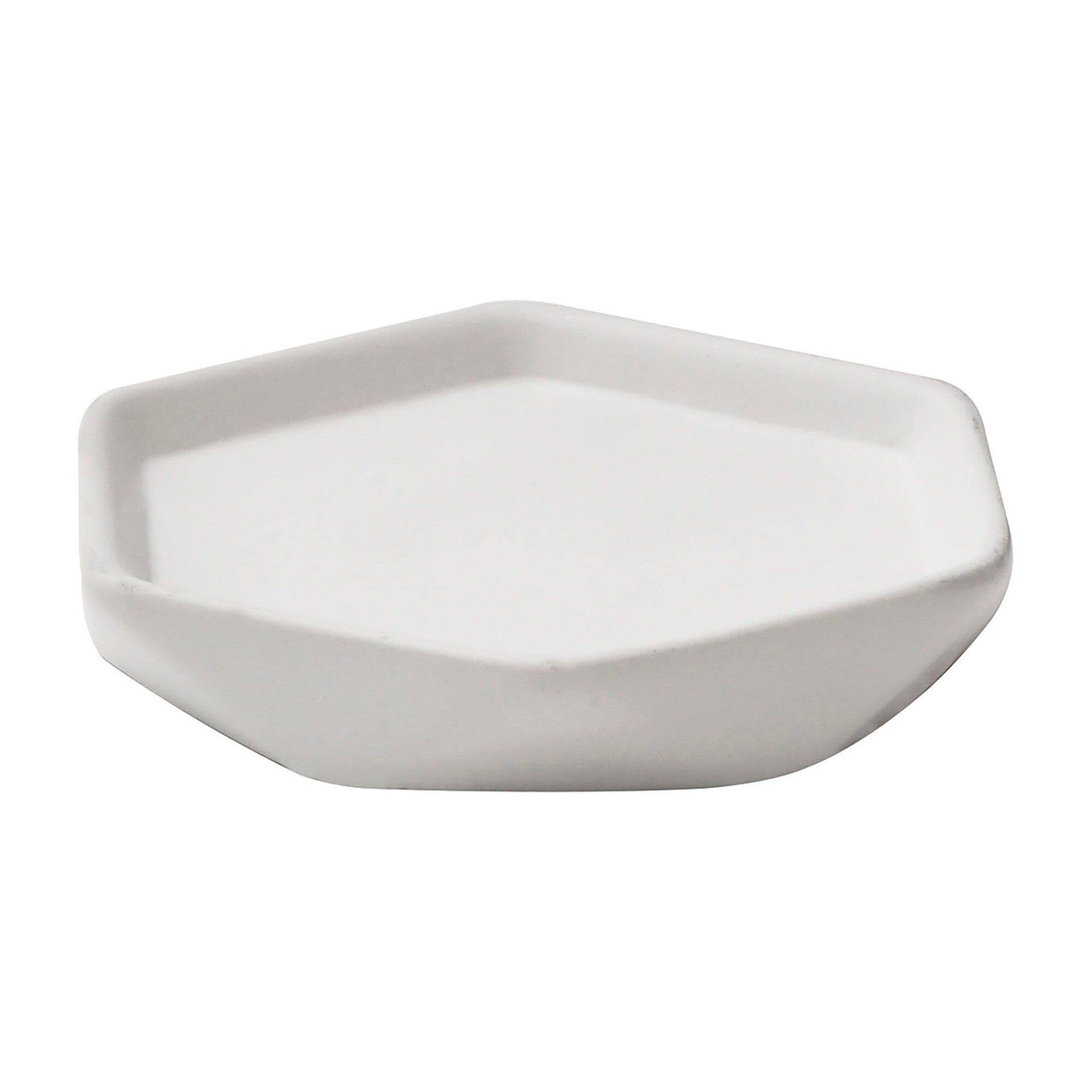 Diamond Collection Bath Accessory Set 4 Pieces White