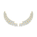 Diamond Ear Climber Earrings 14K Gold 1 1 3 Ct Tdw