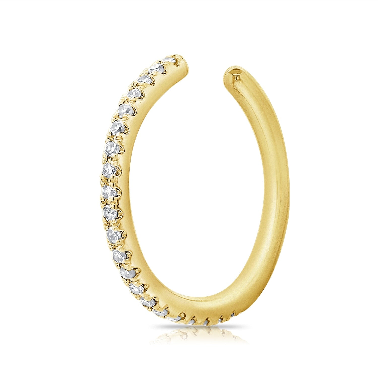 Diamond Ear Cuff 14K Gold By Joelle Collection