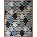 Diamond Grey Blue Contemporary Area Rug