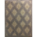 Diamond Pattern Gray And Cream Contemporary Area Rug
