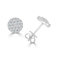 Diamond Stud Earrings 14K White Gold 3 4 Ct Tdw