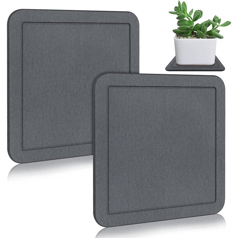 Diatomite Plant Saucer Quick Dry Absorbent Stone Tray With Deep Grooves For Indoor Plants Soap Sponge Holder 12