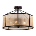 Diffusion 18 Wide 3 Light Semi Flush Mount Oil Rubbed Bronze Oil Rubbed Bronze 18 Inch W