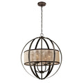 Diffusion 24 Inch Wide 4 Light Chandelier In Oil Rubbed Bronze 24In W X 24In D X 27In H