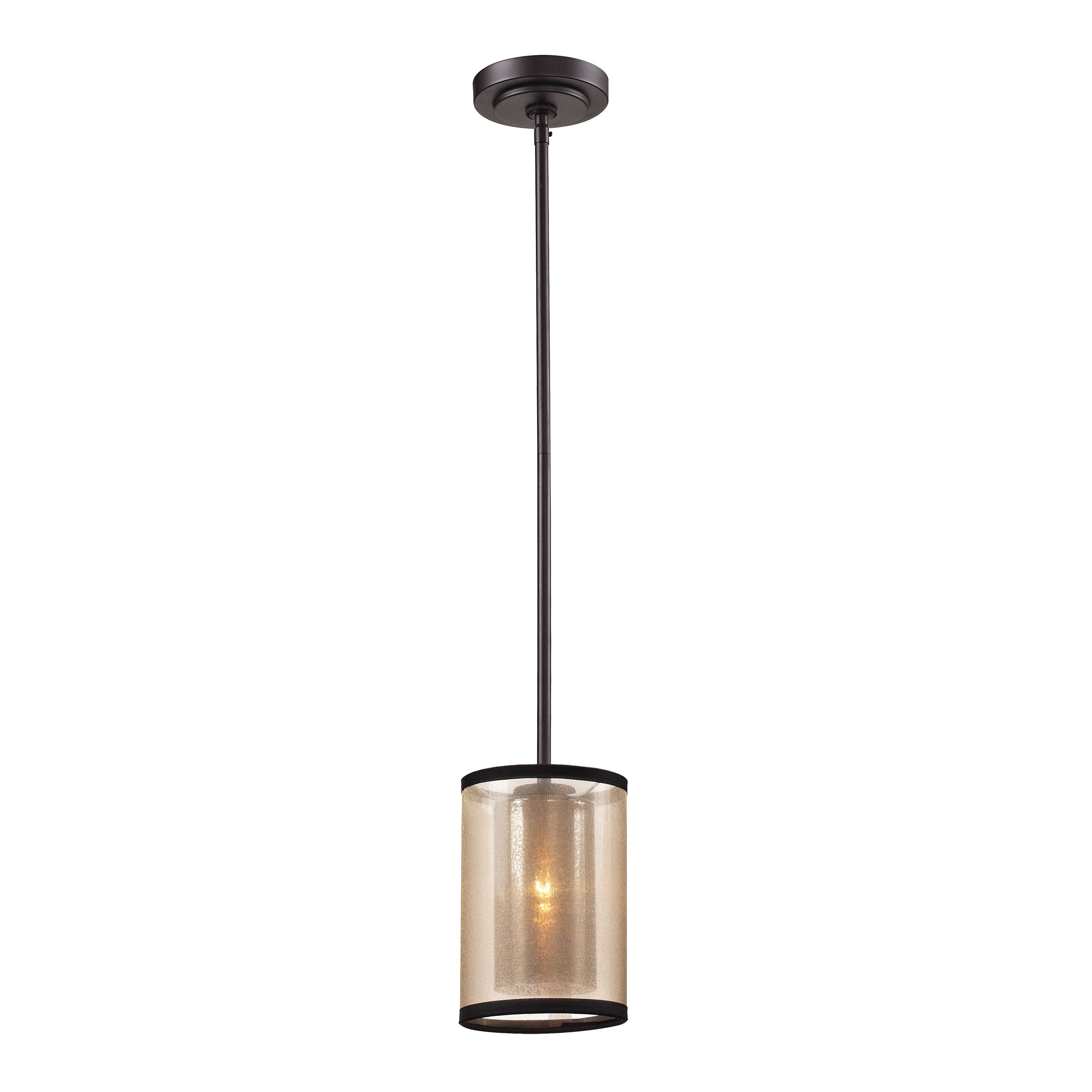 Diffusion 6 Inch Wide 1 Light Mini Pendant In Oil Rubbed Bronze 6In W X 6In D X 8In H