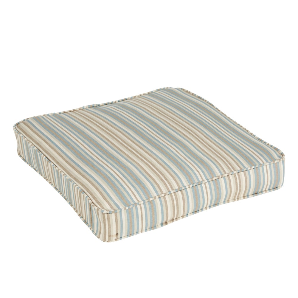 Dillon Sunbrella Gavin Mist Indoor Outdoor Square Corded Chair Cushion