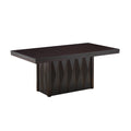 Modern Dinette Cappuccino Wood Rectangular Dining Room Table