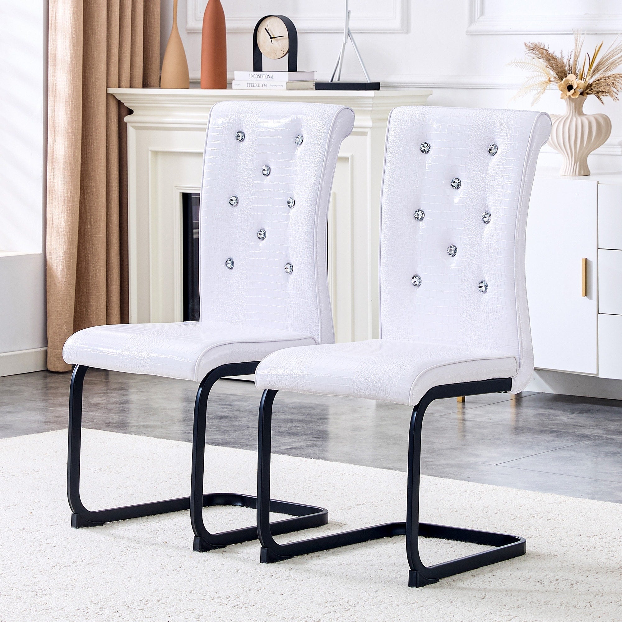 Dining Chair Side Chair Kitchen Chair Leisure Chair White Black Lounge Chair Office Chair Armless Chair