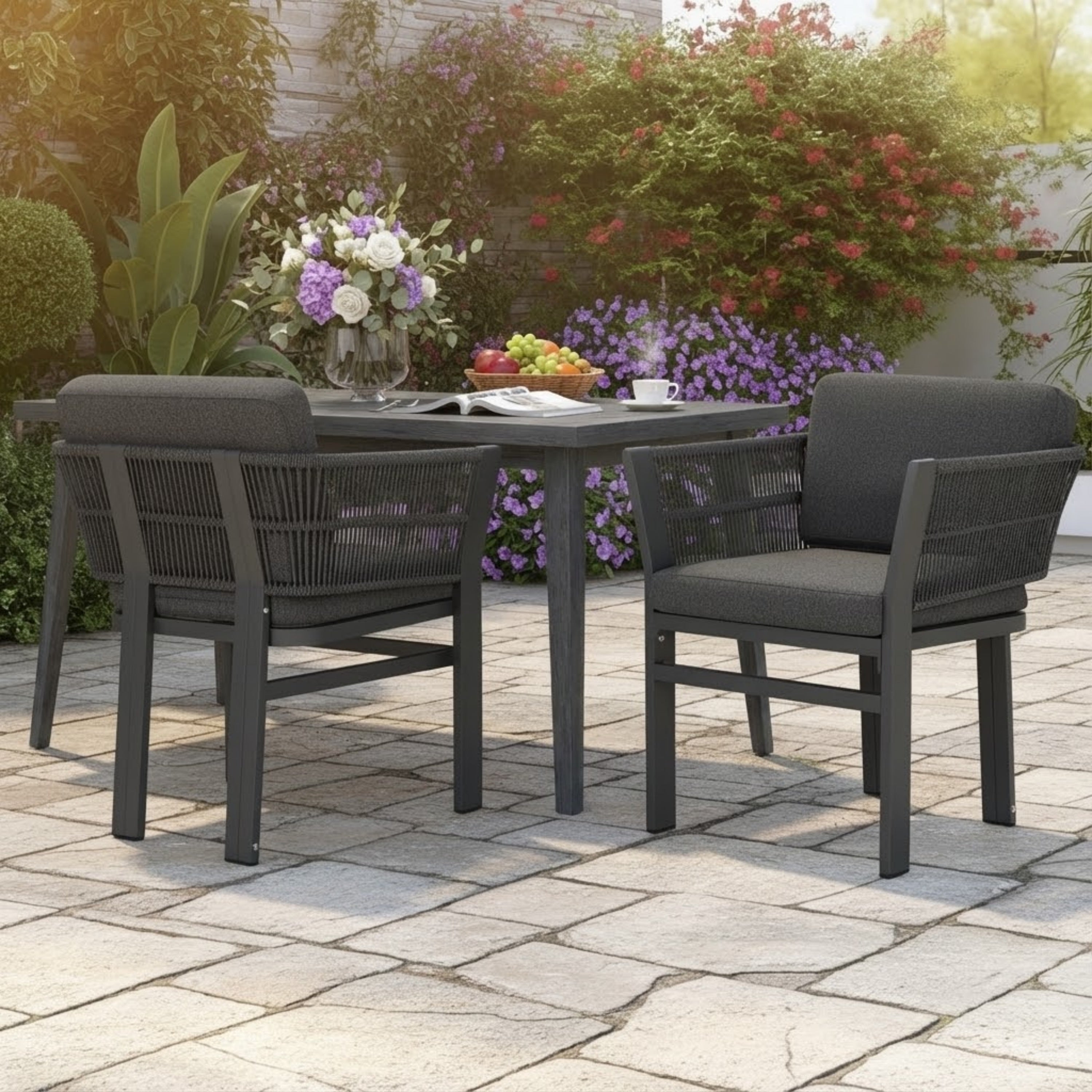 Dining Chairs Set Of 2 Outdoor Chair With Cushions Reception Chair Side Chair Coffee Chair Leisure Chair