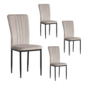 Dining Chairs Set Of 4 Modern Velvet Upholstered Chairs With Metal Legs Adjustable Feet For Dining Room Kitchen
